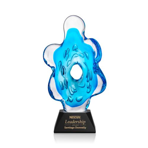 Corporate Awards - Glass Awards - Trillium Abstract / Misc on Sheffield Black Glass Award