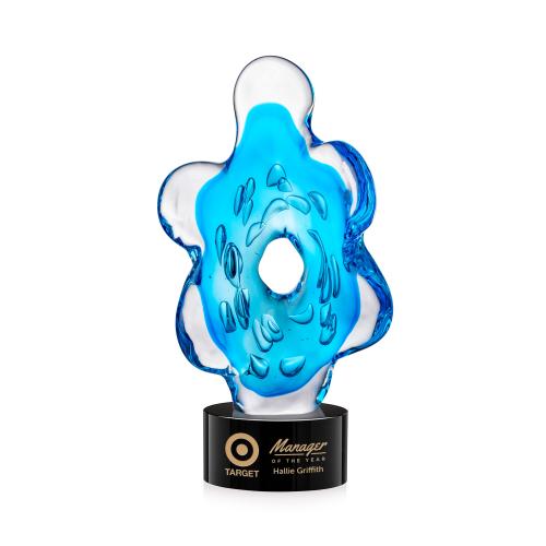 Corporate Awards - Glass Awards - Trillium Abstract / Misc on Marvel Black Glass Award