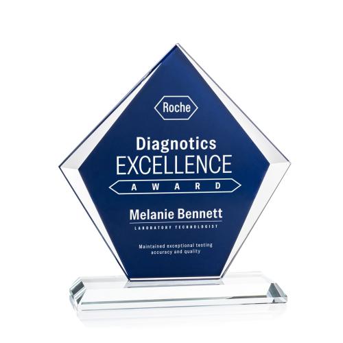 Corporate Awards - Crystal Awards - Antico Blue Peak Crystal Award