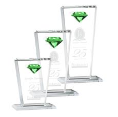Regina Gemstone Emerald Crystal Award - Crystal Diamond Awards