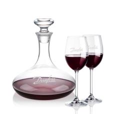 Elliston Decanter & Naples Wine Set - Etched Barware