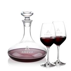 Elliston Decanter & Santiago Wine Set - Etched Barware