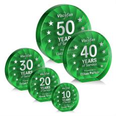 Apollo Green Circle Crystal Award - Newest Additions
