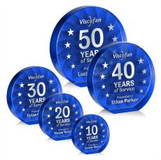 Apollo Blue Circle Crystal Award - Newest Additions
