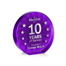 Apollo Purple Circle Crystal Award