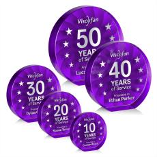 Apollo Purple Circle Crystal Award - Newest Additions