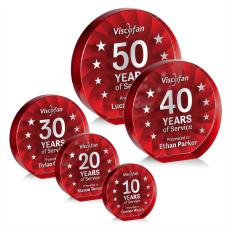 Apollo Red Circle Crystal Award - Newest Additions