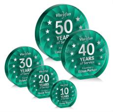 Apollo Teal Circle Crystal Award - Newest Additions