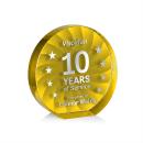 Apollo Yellow Circle Crystal Award
