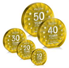 Apollo Yellow Circle Crystal Award - Newest Additions