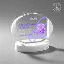 Darwin Full Color White on Alberton Base Circle Crystal Award