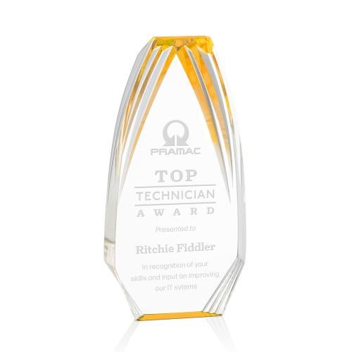 Corporate Awards - Acrylic Awards - Lantana Gold Acrylic Award