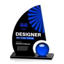 Ravenna Full Color Black Sail Crystal Award