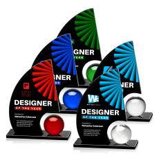 Ravenna Full Color Black Sail Crystal Award - Newest Additions
