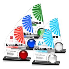 Ravenna Full Color Starfire Sail Crystal Award - Newest Additions
