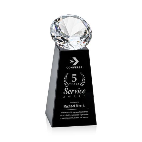 Corporate Awards - Crystal Awards - Novita Black/Diamond Crystal Award
