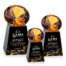 Celestina Full Color Black/Amber Crystal Award - Award Shapes
