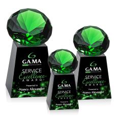 Celestina Full Color Black/Emerald Crystal Award - Award Shapes