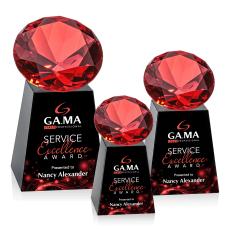 Celestina Full Color Black/Ruby Crystal Award - Award Shapes