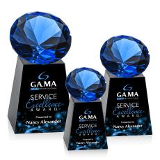 Celestina Full Color Black/Sapphire Crystal Award - Award Shapes