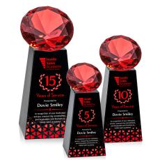Novita Full Color Black/Ruby Crystal Award - Award Shapes