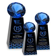Novita Full Color Black/Sapphire Crystal Award - Award Shapes