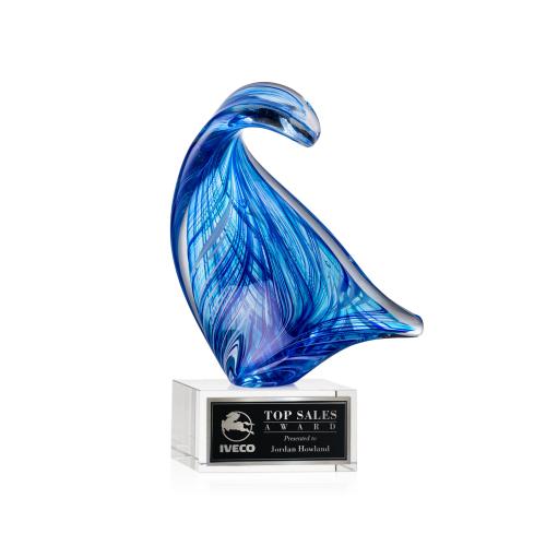 Corporate Awards - Glass Awards - Art Glass Awards - Laguna Abstract / Misc on Hancock Clear Glass Award