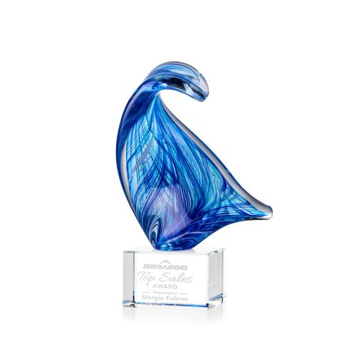 Corporate Awards - Glass Awards - Art Glass Awards - Laguna Abstract / Misc on Lexington Clear Glass Award