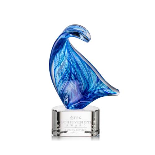 Corporate Awards - Glass Awards - Art Glass Awards - Laguna Abstract / Misc on Paragon Clear Glass Award