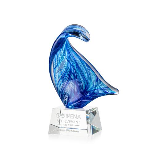 Corporate Awards - Glass Awards - Art Glass Awards - Laguna Abstract / Misc on Robson Clear Glass Award