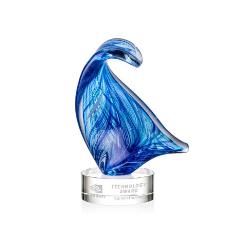 Corporate Awards - Glass Awards - Art Glass Awards - Laguna Abstract / Misc on Stanrich Clear Glass Award
