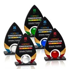 Dangerfield Full Color Black Crystal Award - Full Color Awards