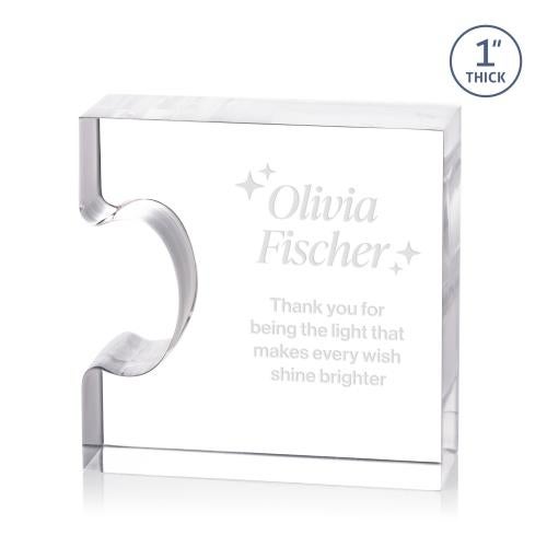 Corporate Awards - Acrylic Awards - Jigsaw Large Abstract / Misc Acrylic Award