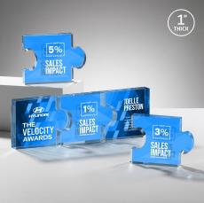 Jigsaw Full Color Double Sided Small Abstract / Misc Acrylic Award - Budget Awards & Trophies