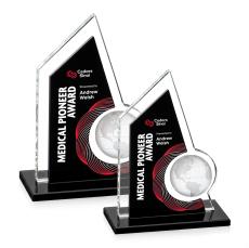 Adalina Full Color Black Peak Crystal Award - Crystal Globe Awards 