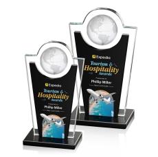 Fabiola Full Color Black Spheres Crystal Award - Newest Additions