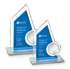 Adalina Globe Blue Peak Crystal Award - Crystal Globe Awards 