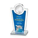 Fabiola Full Color Blue Spheres Crystal Award