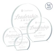 Maren Hemisphere Clear Circle Crystal Award - Employee Awards
