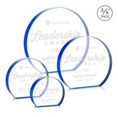 Maren Hemisphere Blue Circle Crystal Award - Newest Additions