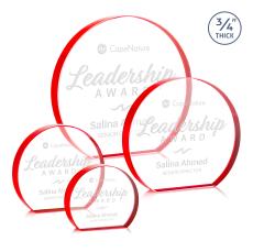 Maren Hemisphere Red Circle Crystal Award - Newest Additions