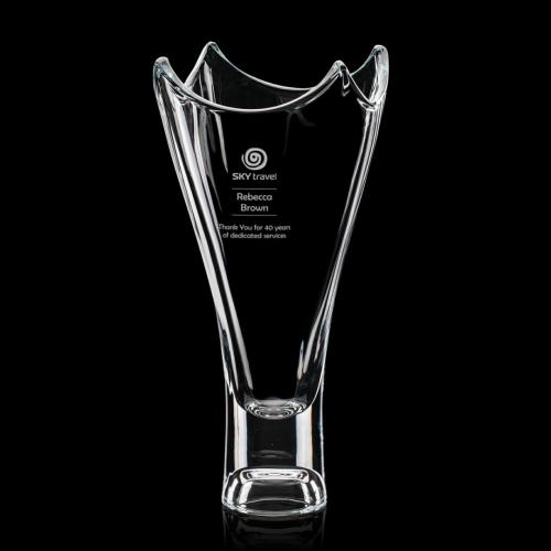Corporate Awards - Crystal Awards - Vase and Bowl Awards - Newbury Vase