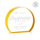 Maren Hemisphere Gold Circle Crystal Award