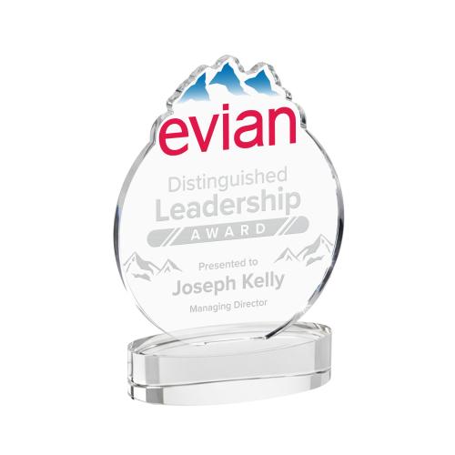 Corporate Awards - Crystal Awards - EdgeCraft Round on Alberton - Clear (via Air)