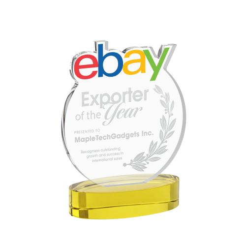 Corporate Awards - Crystal Awards - EdgeCraft Round on Alberton - Gold (via Air)