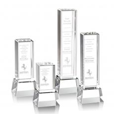 Employee Gifts - Robson Clear on Base Obelisk Crystal Award