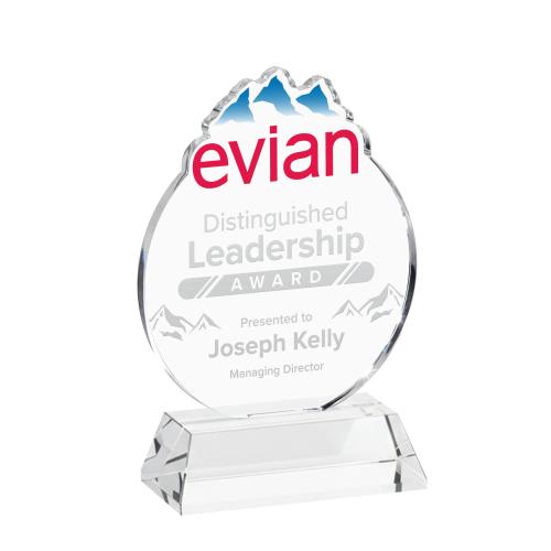 Corporate Awards - Crystal Awards - EdgeCraft Round on Hartford - Clear (via Air)