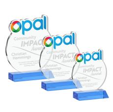 EdgeCraft Round on Mitered - Sky Blue (via Air) - Crystal Awards