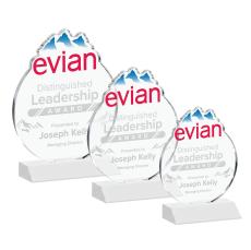 EdgeCraft Round on Mitered - White (via Air) - Crystal Awards
