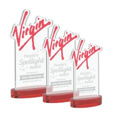 EdgeCraft Rectangle on Alberton - Red (via Ocean) - Crystal Awards